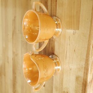 Fire King Creamer and Sugar Orange Luster